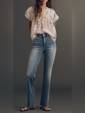 Good American Straight-Leg Jeans. Size 8